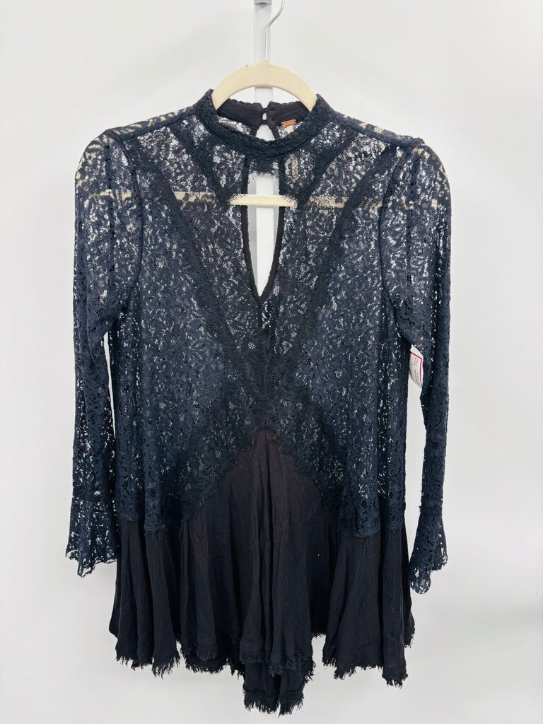 Free People Top Black S