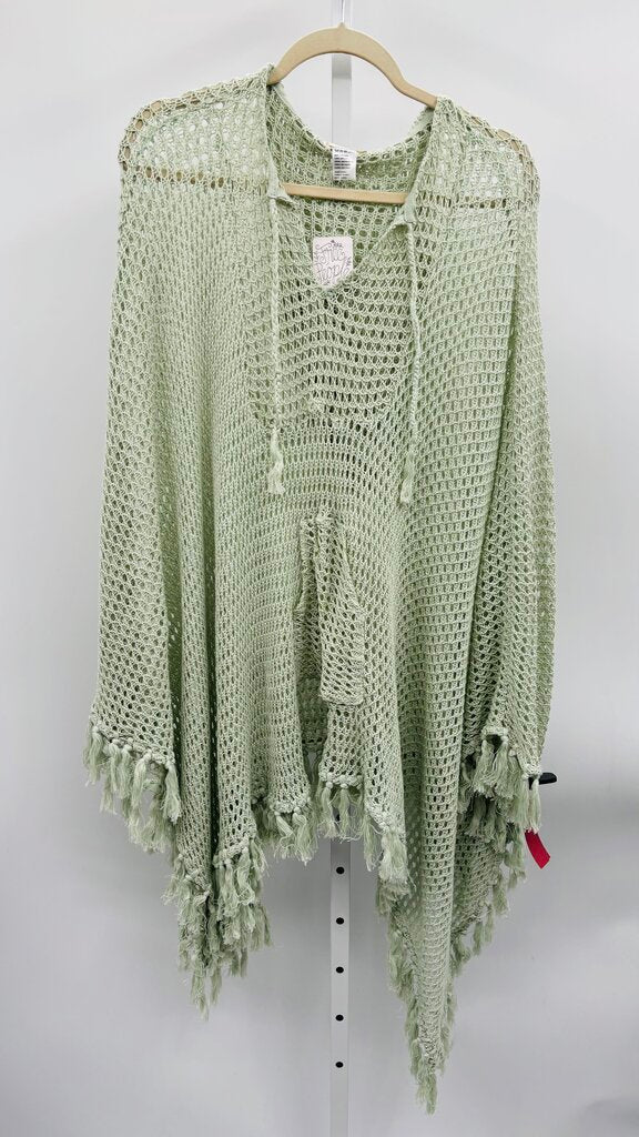 Free People Poncho Green OS