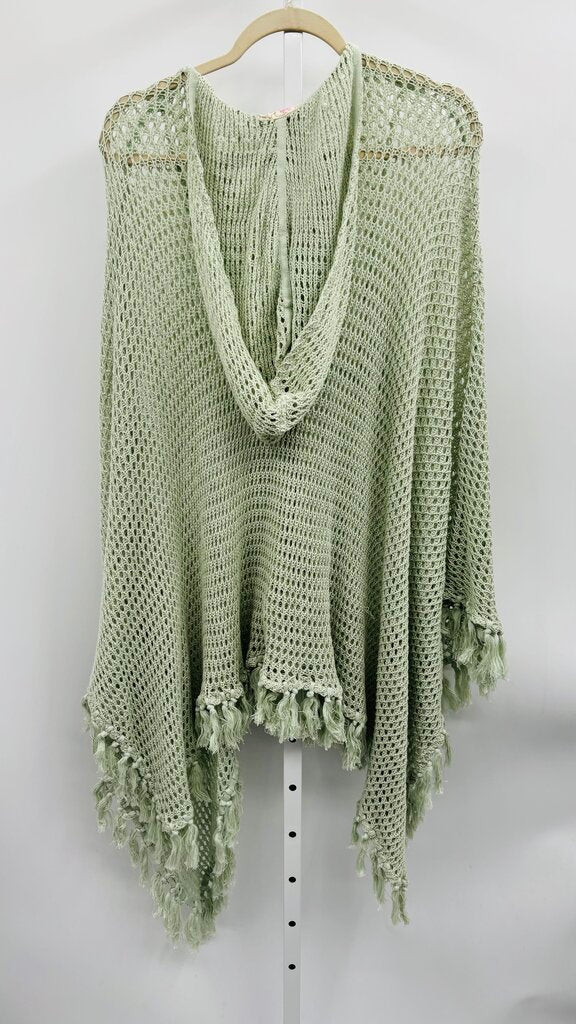 Free People Poncho Green OS