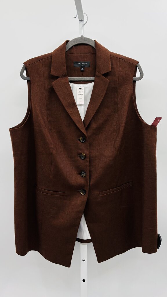 Talbots Vest Brown 16
