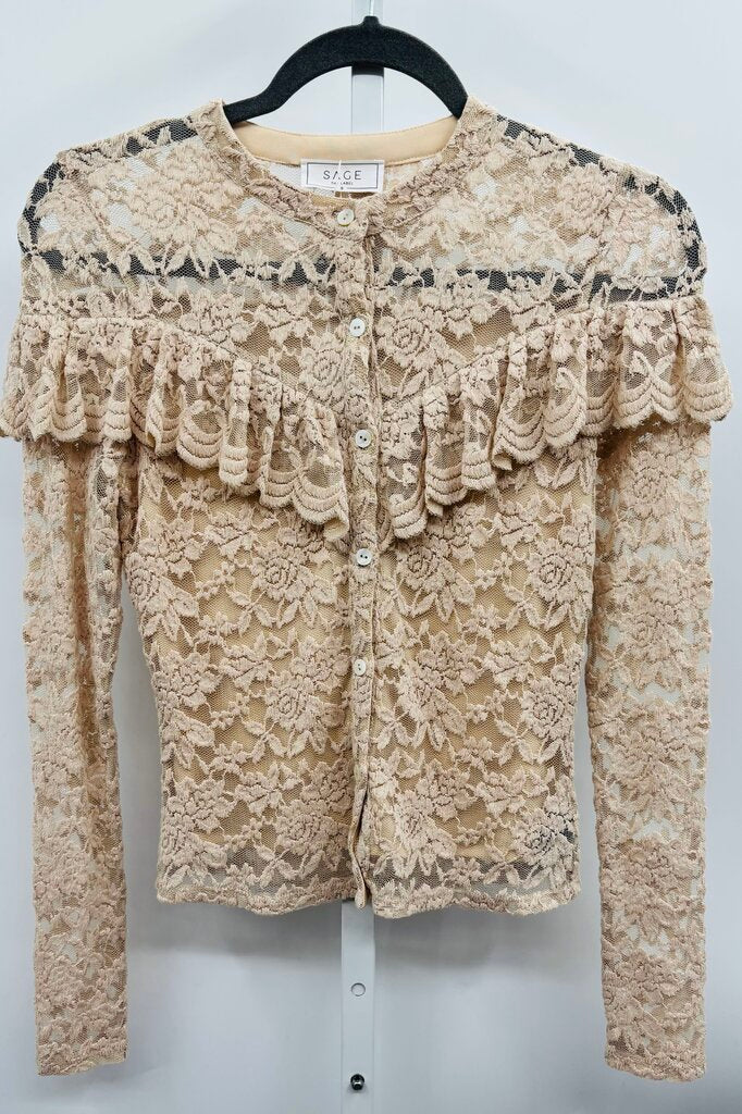 Sage Blouse Beige S