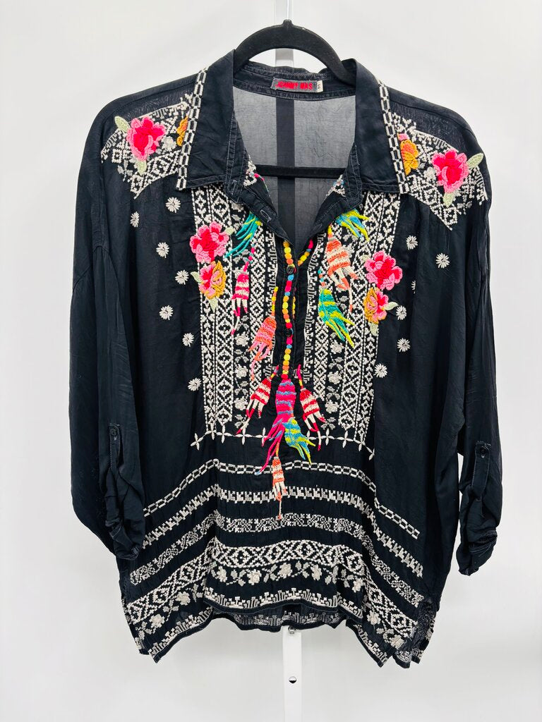Johnny Was Blouse Black M