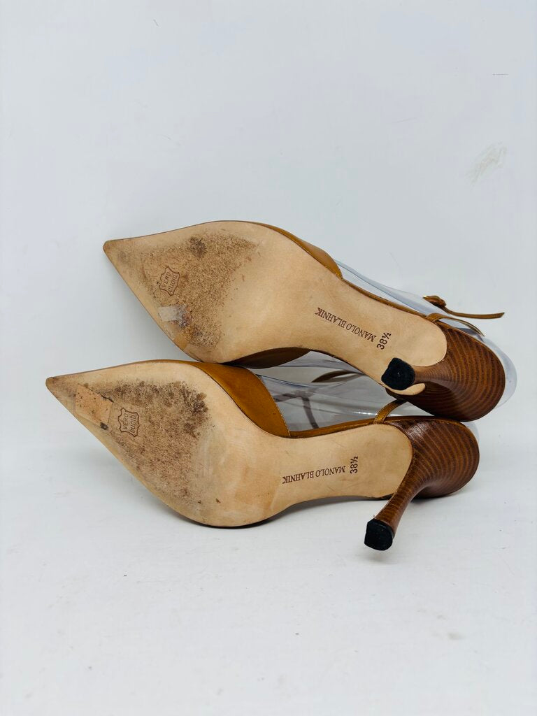 Manolo Blahnik Heels Tan 8