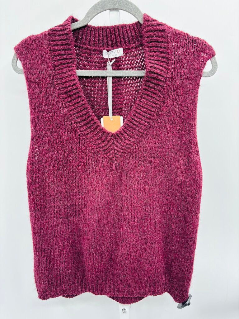 Suzy D Sweater Vest Purple M