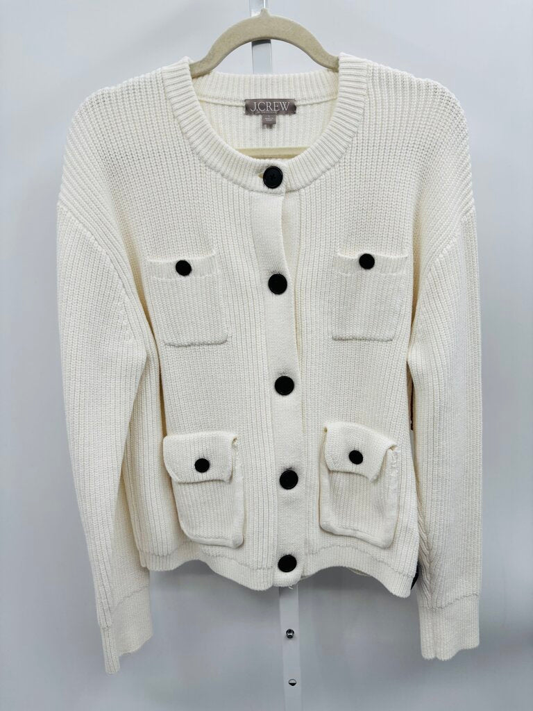 J. Crew Cardigan White L