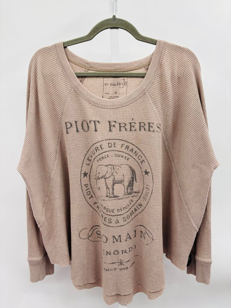 We the Free Top Taupe M