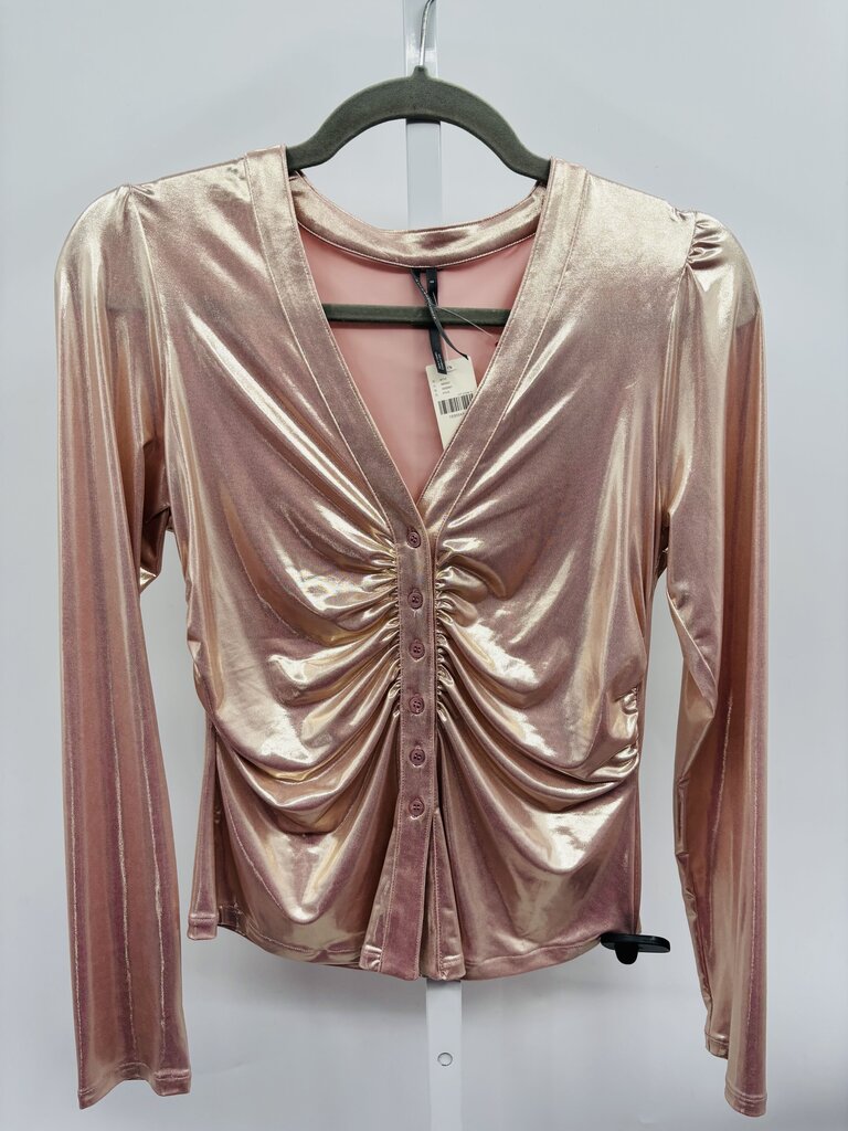 Anthropologie Top Rose Gold S