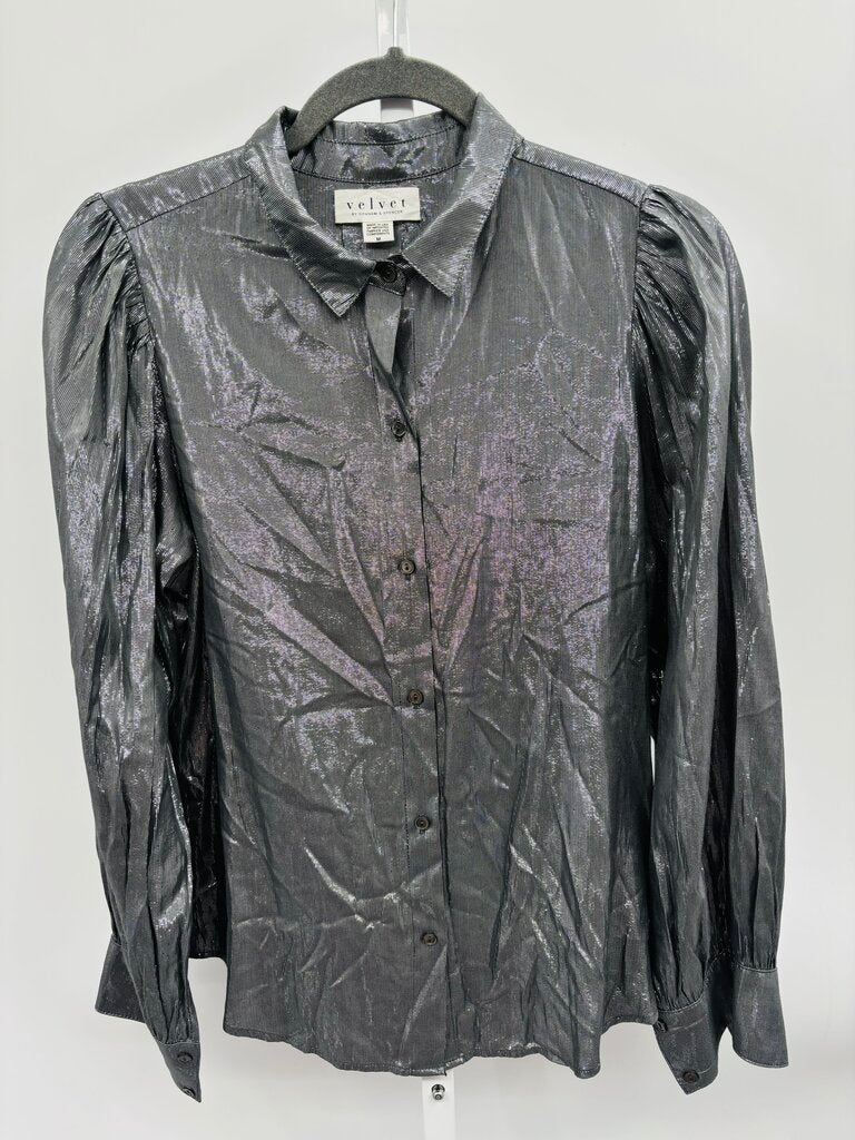 Velvet Blouse Silver M