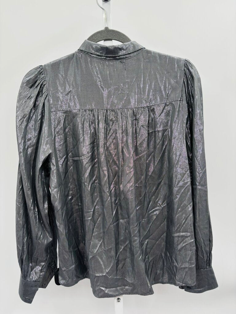 Velvet Blouse Silver M