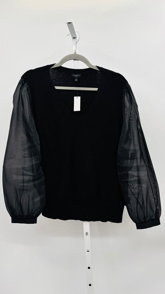 Talbots Blouse Black L