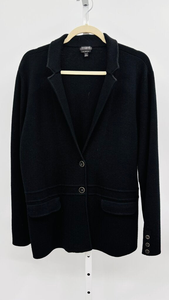 Talbots Cardigan Plus Black 2X