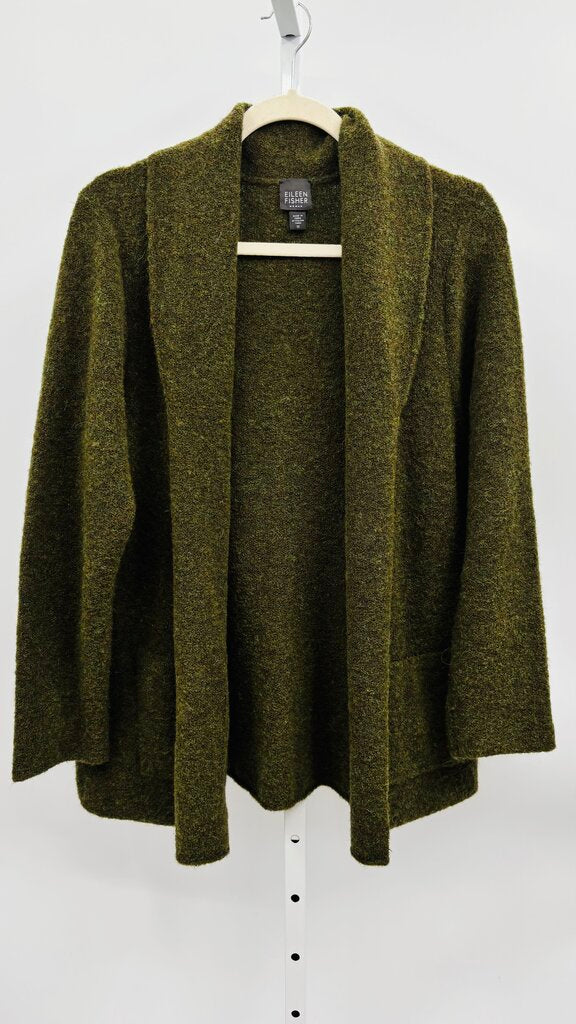 Eileen Fisher Cardigan Plus Green 1X