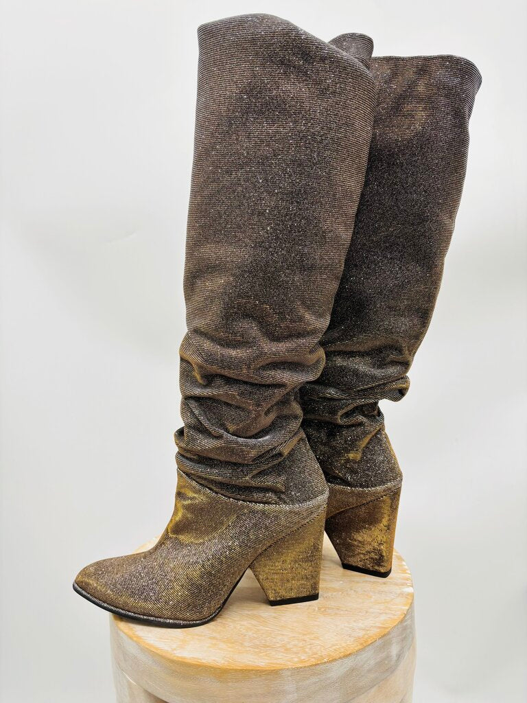 Stuart Weitzman Boots Gold 6.5