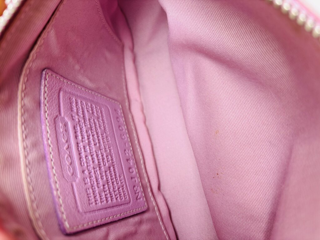 Coach Handbag Pink Signature