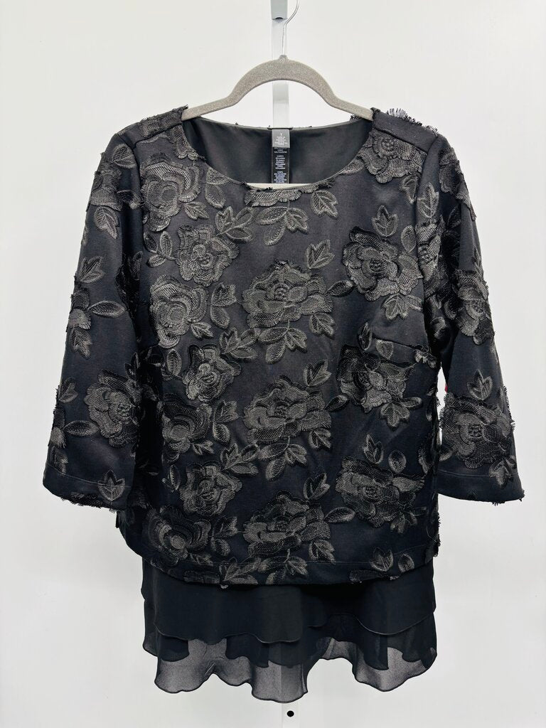 Chico's: Black Label Blouse Black M