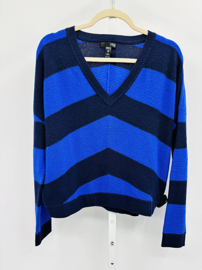 Aqua Cashmere Sweater Navy M
