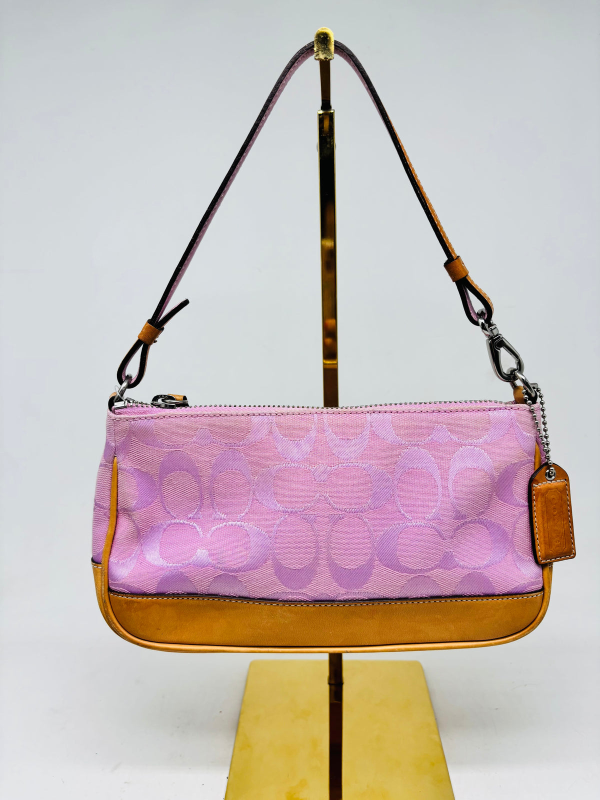 Coach Handbag Pink Signature