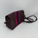 Coach Crossbody Bag Burgundy/Pink Stripe