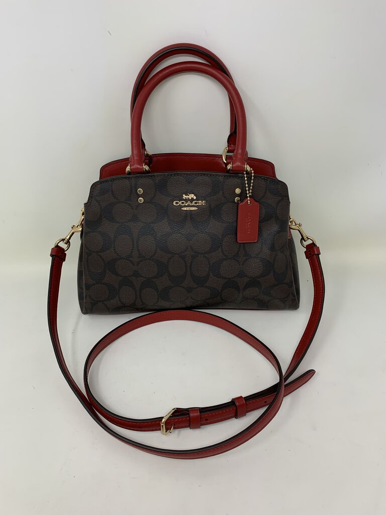 Coach Crossbody Bag Brown Logo/Red