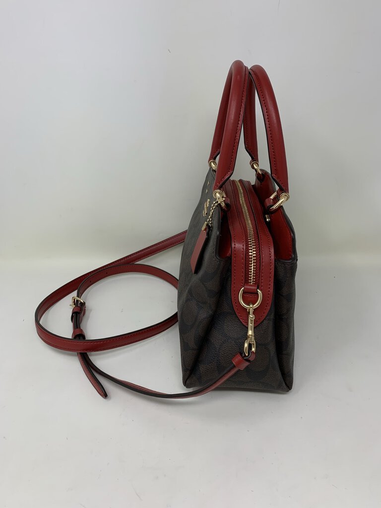 Coach Crossbody Bag Brown Logo/Red