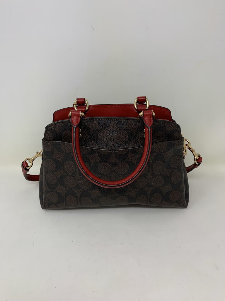 Coach Crossbody Bag Brown Logo/Red