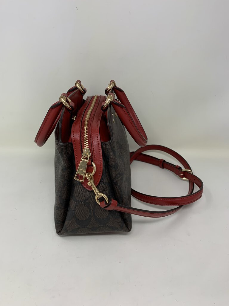 Coach Crossbody Bag Brown Logo/Red